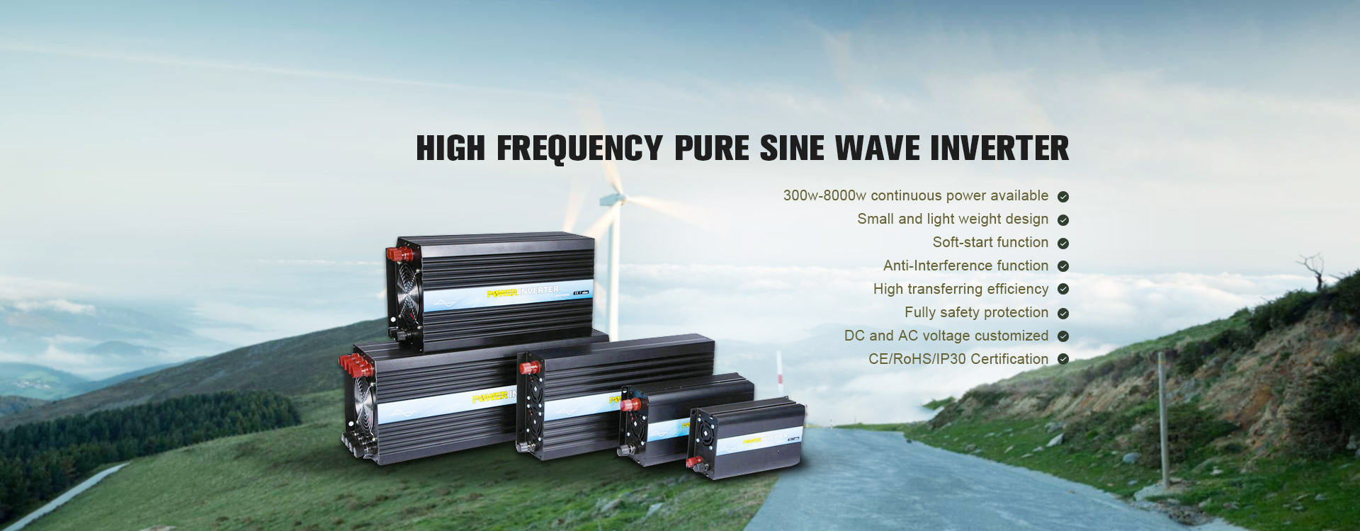 High frequency pure sine wave inverter