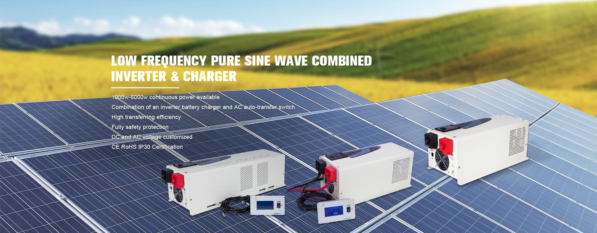 Low frequency pure sine wave conbined inverter with charger