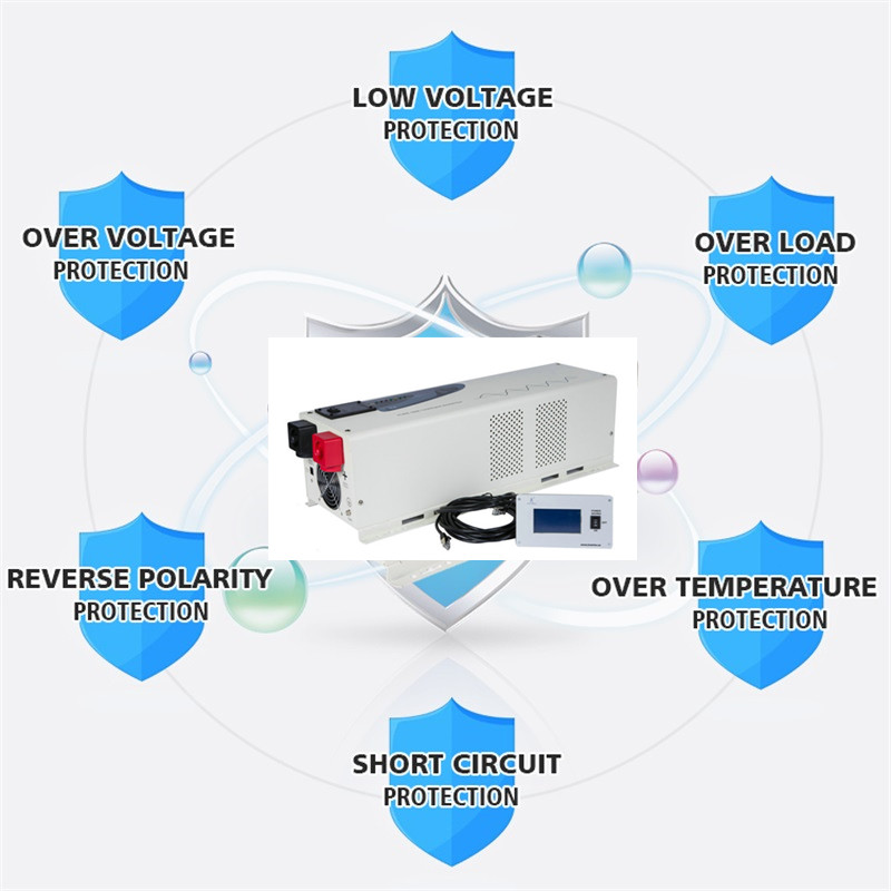 PS-6000 Low Frequency 6000 Watt Pure Sine Wave Power Inverter Charger 48Vdc to 230Vac