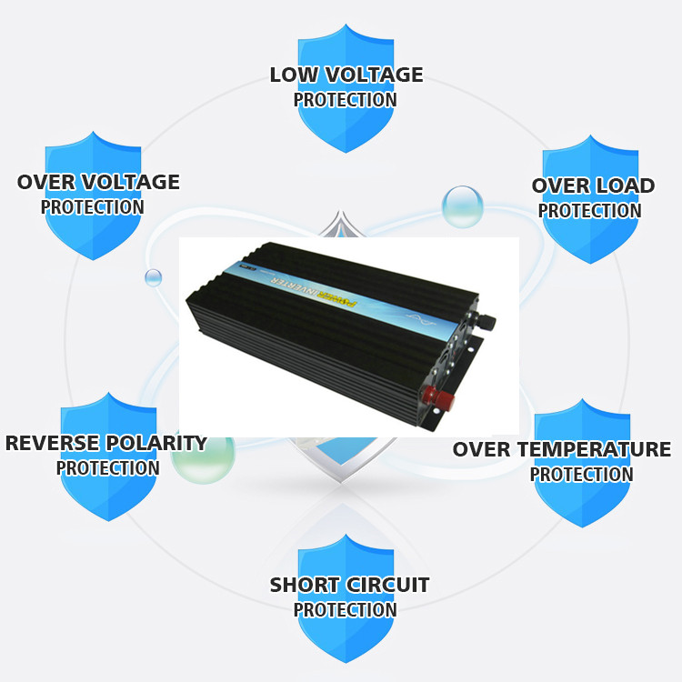 P-2000 2kw High frequency Pure Sine Wave Power Inverter 2000w 12v DC to 110v 120v AC