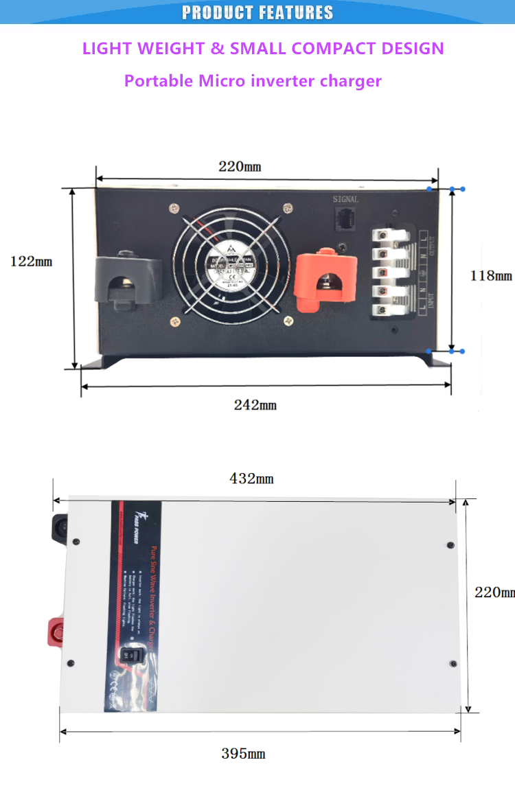 MAILI Newly developed 2kw ultra-thin low frequency Pure Sine Wave Inverter With Charger 2000va 2000W 12V 24V 48V to 110V 120V 220V 230V