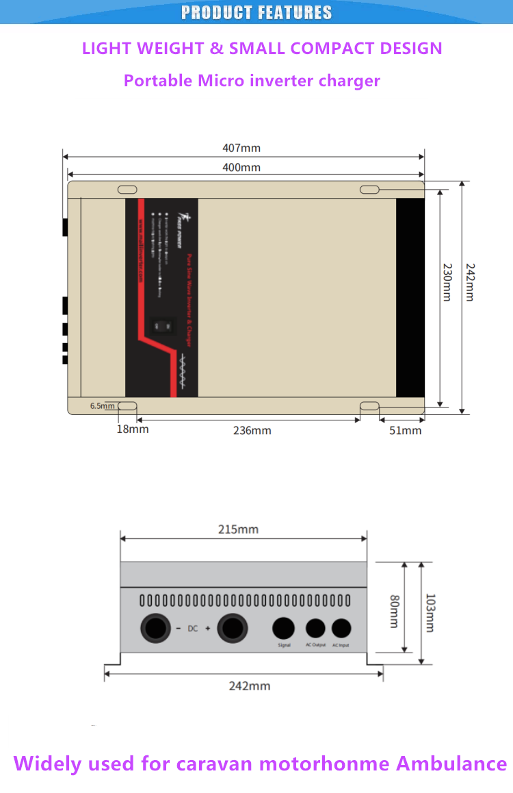 New low frequency pure sine wave power inverter with charger with ups function 1500w 24v to 220v for solar power system Caravan RV