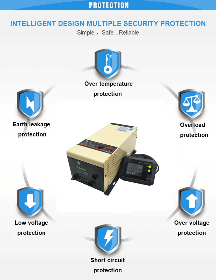 Low frequency 800w 12v 24v 48v dc to 110v 120v 220v 230v ac 800 watts pure sine wave inverter with charger for caravan ambulance home use