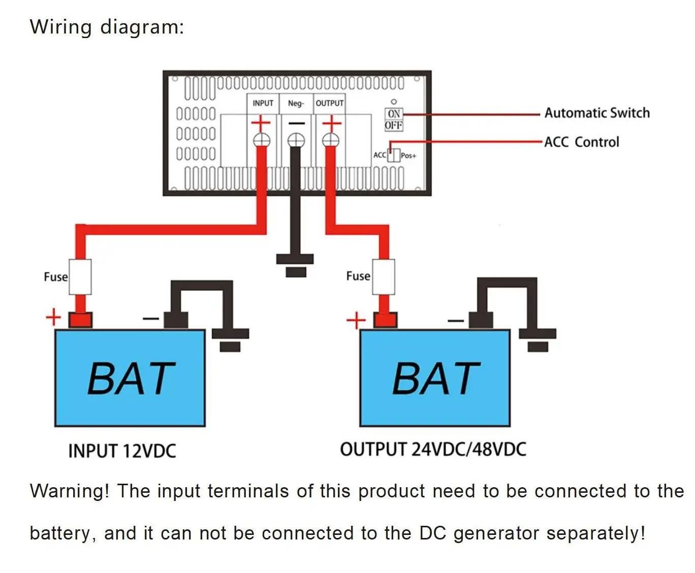 12v/24v to 48v DC-DC intelligent converter voltage booster used for different voltagge battery system