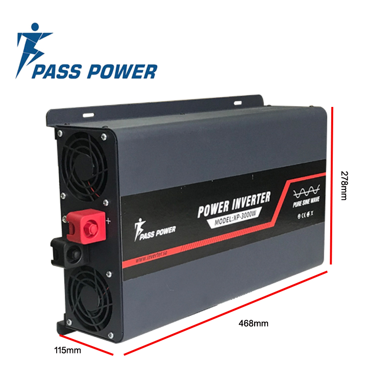 XP-3000  3000 watt 12 volt dc to 220 volt 230 volt ac offgrid power pure sine power inverter black 