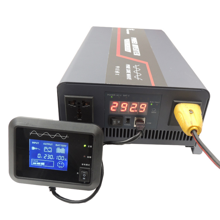 New 1500va 1500w dc to ac pure sine wave power inverter with LED LCD display  panel