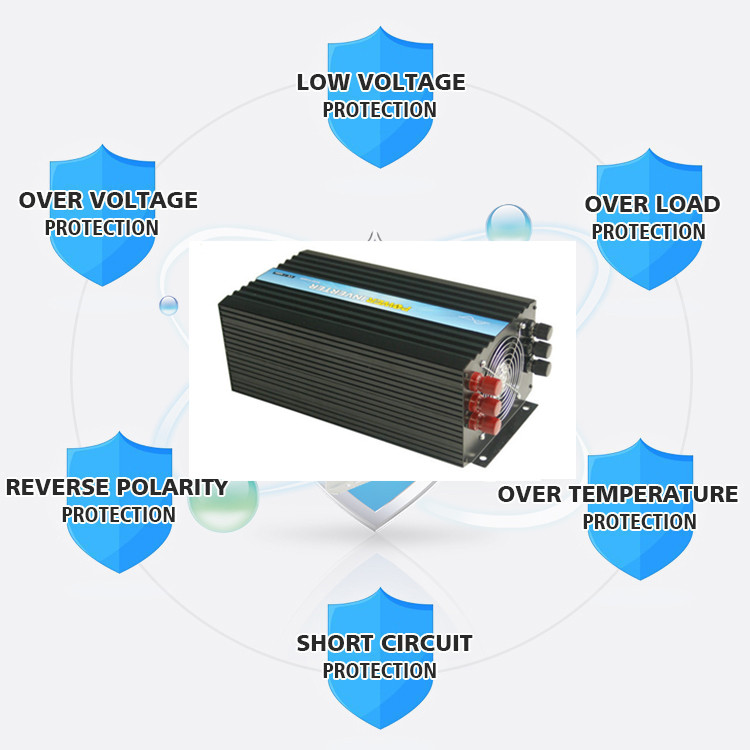  3000watt 12v 220v dc-ac high frequency pure sine wave power inverter for home appliances and caravan