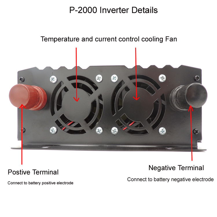 P-2000 High frequency Pure Sine Wave Power Inverter 2000w 12v DC to 220v  230v AC