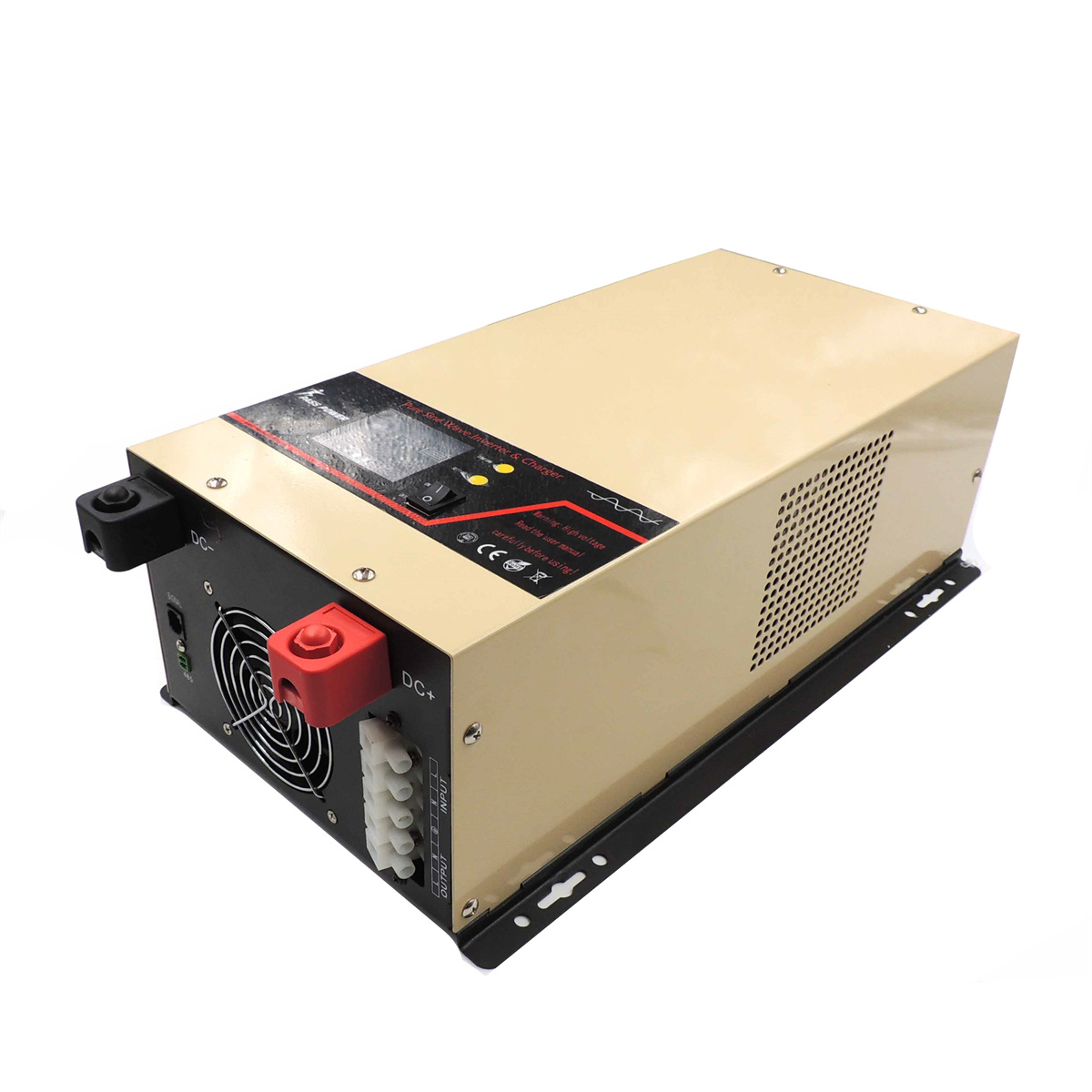 3KW 3000va 12v 24v 48v Dc to 120V 230v  Ac Low Frequency Pure Sine Wave Hybrid Inverters with built-in battery charger 3000w
